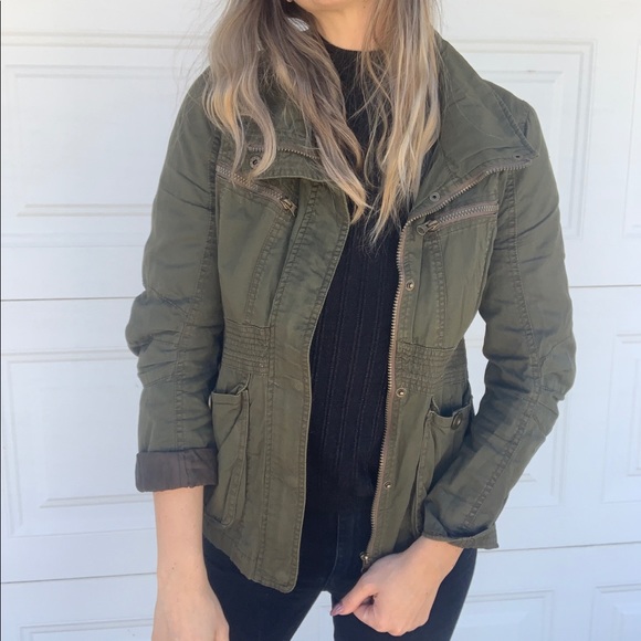 Sashimi Jackets & Blazers - Army Green Utility Jacket by Sashimi